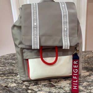 NWT Tommy Hilfiger Tan Nylon Backpack